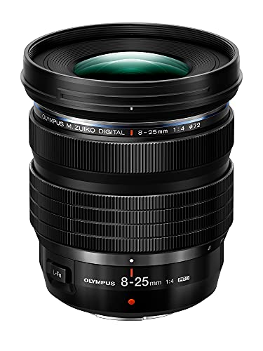 OM SYSTEM OLYMPUS M.Zuiko Digital ED 8-25mm F4.0 PRO For Micro Four Thirds System Camera, Compact Ultra Wide Zoom lens, Weather Sealed Design, MF Clutch, L-Fn Button