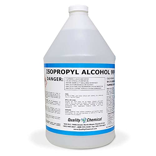 Quality Chemical - Super Premium - 99.9% Pure Isopropyl Alcohol (IPA) - Made in The USA - 1 Gallon - (4) 32 Fl Oz Bottles - Concentrated Isopropyl Alcohol