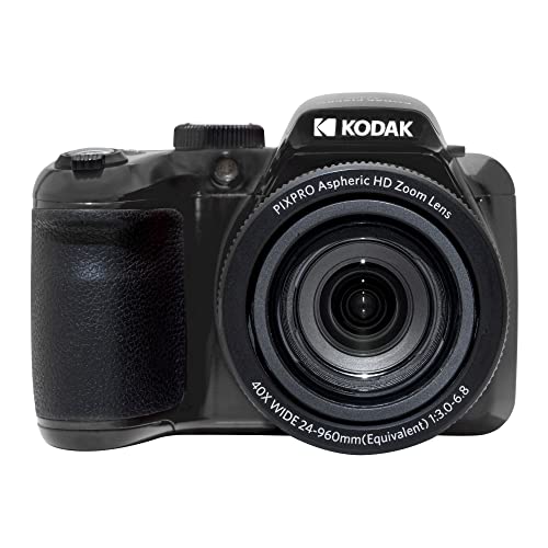 KODAK PIXPRO AZ405-BK 20MP Digital Camera 40X Optical Zoom 24mm Wide Angle Lens Optical Image Stabilization 1080P Full HD Video 3' LCD Vlogging Camera (Black)