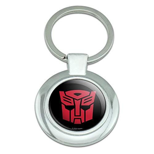 GRAPHICS & MORE Transformers Autobot Symbol Keychain Classy Round Chrome Plated Metal