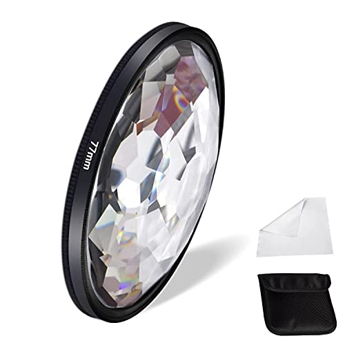 Fotoconic 77mm Kaleidoscope Glass Prism Camera Lens Filter Variable Number of Subjects SLR Photography Accessories