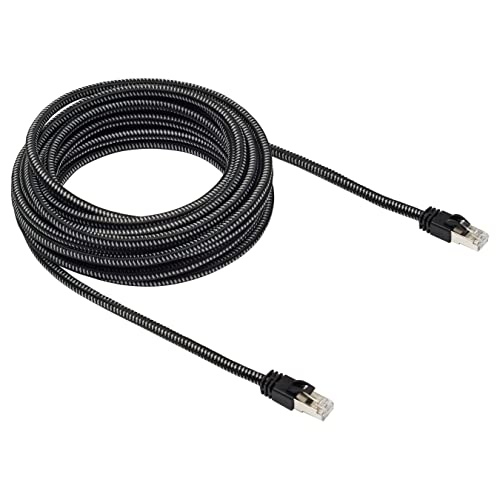 Amazon Basics RJ45 Cat 7 Ethernet Patch Cable, 10Gpbs High-Speed Cable For Printer, 600MHz, Snagless, 25 Foot, Black