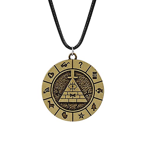 EIKOU Gravity Falls Dipper's Bill Cipher Necklace Cosplay Costume Pyramid Pendant Accessories