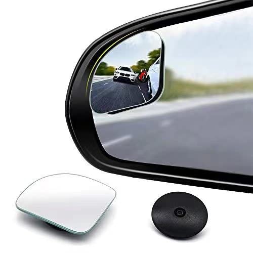 CUNCUI 2pcs Fan Shaped Blind Spot Mirror, 360 Degree Adjustabe HD Glass Blind Spot Mirrors, Frameless Convex Rear View Mirror, for any Car, Van, Suv and Trucks.