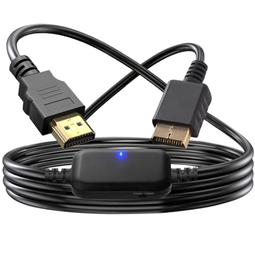 PS2 to HDMI Adapter Cable HDMI Converter for Playstation 2/Playstation 2 1080P Display HD Link Cable Compatible with Sony PS1/PS2 Console 100% Improve Picture Quality (6.5FT, S/Video Signal Output)
