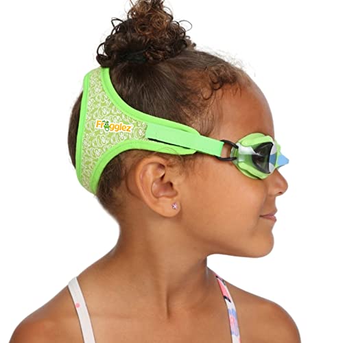 Frogglez Pain-Free Swim Goggles for Kids Under 10 (Ages 3-10), No Hair Pulling, Recommended by Olympic Swimmers