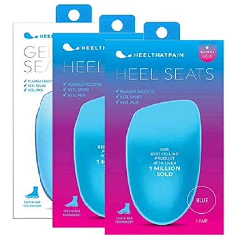 Heel That Pain Perfect Fit Kit - Original, Hybrid, and Gel Heel Seats Foot Orthotic Inserts - Heel Cups Cushions Insoles for Plantar Fasciitis, Heel Spurs, and Heel Pain, Medium (W 6.5-10, M 5-8)