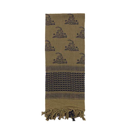 Rothco Gadsden Snake Shemagh Tactical Desert Scarf, Olive Drab