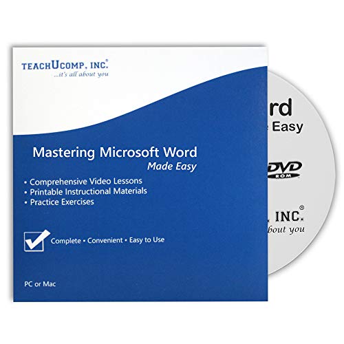 TEACHUCOMP Video Training Tutorial for Microsoft Word 2016 DVD-ROM Course and PDF Manual