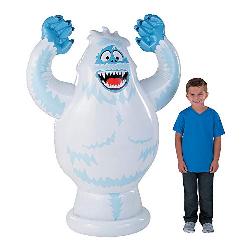 Fun Express Inflatable Bumble Abominable Snowman from Rudolf Inflatable Rudolph The Red-Nosed Reindeer (Stands Over 4 feet) Christmas Home Decor for Kids