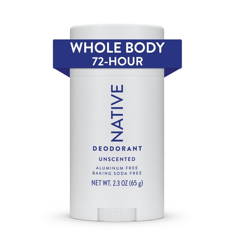 Native Whole Body Deodorant Contains Naturally Derived Ingredients | Deodorant for Women and Men, 72 Hour Odor Protection, Aluminum Free with Coconut Oil and Shea Butter | Unscented