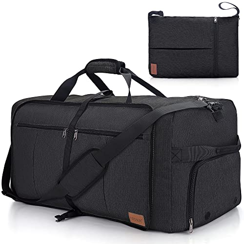 120L Foldable Collapsible Waterproof Travel Duffel Bag for Men and Women with Shoe Compartment