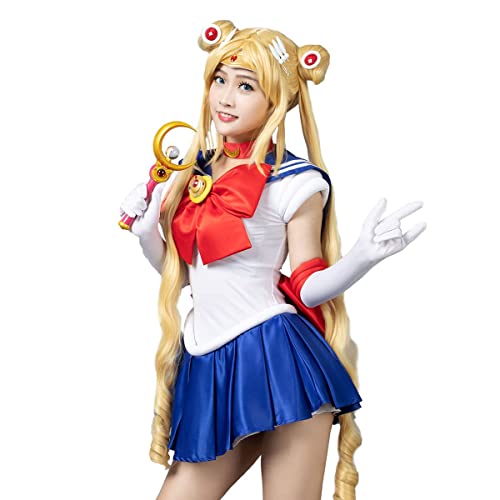 Cosfun Women's Usagi Cosplay Costume Sailor Dress Skirt Suit mp000139 (X-Small, US Size)