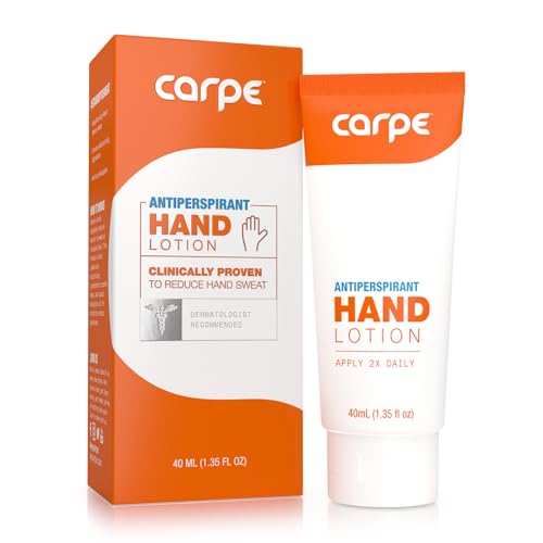 Carpe Antiperspirant Hand Lotion, A dermatologist-recommended smooth lotion that helps stop hand sweat, Great for hyperhidrosis (Original Eucalyptus)