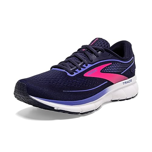 Brooks Women’s Trace 2 Neutral Running Shoe - Peacoat/Blue/Pink - 8.5 Medium