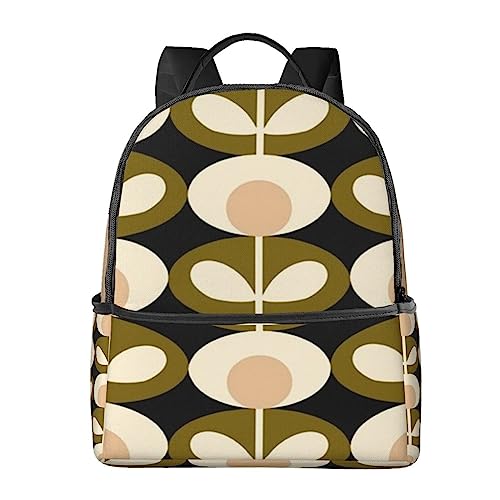 PEXISAOH Orla Kiely Design Backpacks School Bag Lightweight Student Bookbag Unisex Laptop Daypack For Travel Hiking Camping