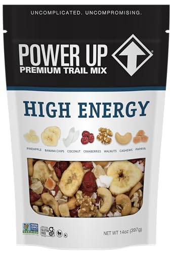 Power Up Premium Trail Mix - High Energy Trail Mix 14oz, Gluten Free, Vegan, Non-GMO