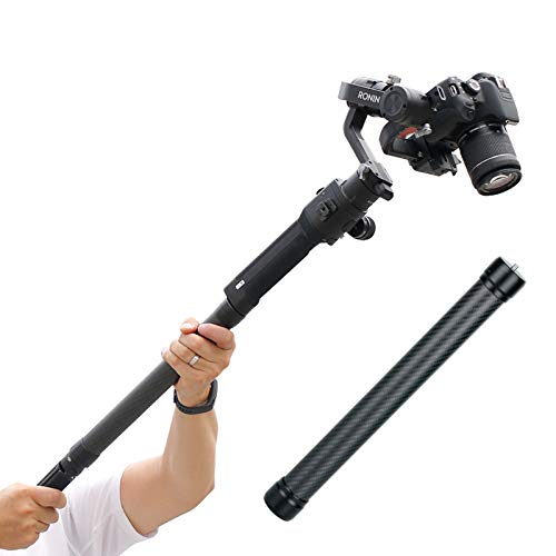 DH10 Upgrade Gimbal Extension Pole Carbon Fiber Bar Lightweight but Strong 1/4' Universal Rod Compatible with DJI Ronin S, Ronin SC, OSMO Mobile 3, OM 4, ZHIYUN Crane 2 V2 Stabilizer DSLR Camera