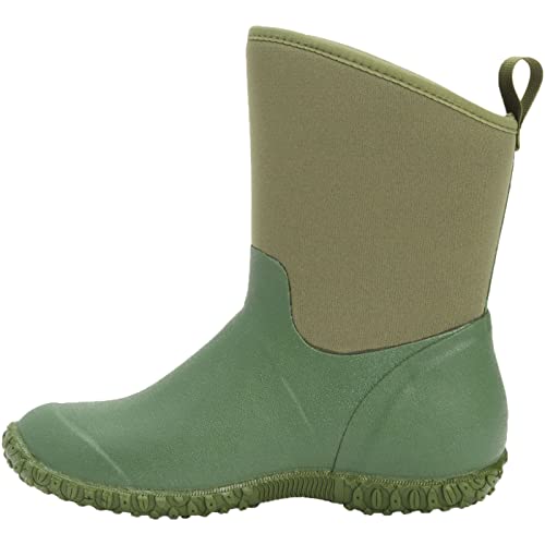 Muck Boot Muckster ll Mid-Height Women's Rubber Garden Boots, Green w/ Floral Print Lining, 7 B US