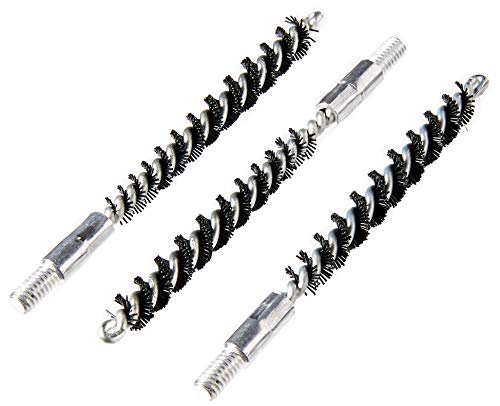 Tipton Nylon Bore Brush 3 Pack with Durable Wire Core and Nylon Bristles for Firearm Cleaning and Maintenance