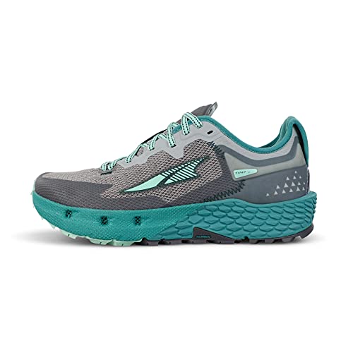 ALTRA Women's AL0A548C TIMP 4 Trail Running Shoe, Gray/Teal - 8 M US