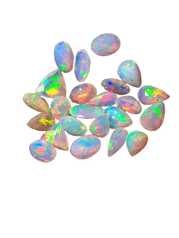 8-10MM Ethiopian Opal,90Pcs FACETED AAA Quality Ethiopian Opal,90Pcs Mix FACETED Ethiopian Opal FACETED Natural welo opal multi fire opal loose Gemstone For Jewelry Making