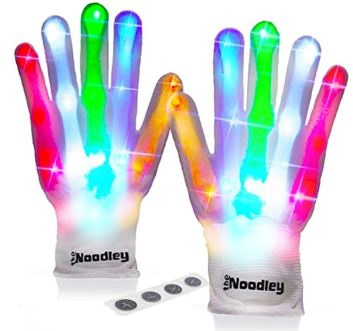 LED Light Up Flashing Gloves for Kids Boys Girls Christmas Birthday Gift Cool Toy Children Outdoor Game (Small, Ages 4-7)