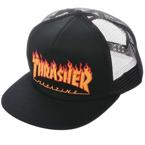 Thrasher Embroidered Flame Logo Hat - Black