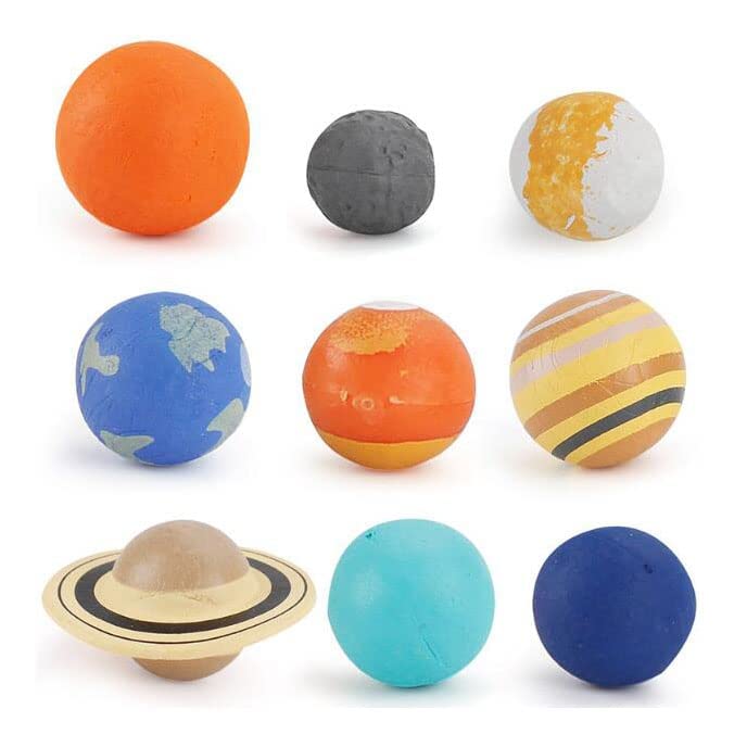 9 Piece Universe Planet Solar System Model Nine Planets Model Solar System Planet Figure Playsets Cake Topper Decoration Collection Educational Toy for Astronomy Enthusiast