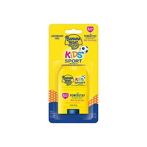 Banana Boat Kids Sport Sunscreen Stick SPF 50, 0.5oz | Travel Size Sunscreen, Childrens Sunscreen, Kids Sunblock, Oxybenzone Free Sunscreen for Kids, Mini Sunscreen SPF 50, 0.5oz