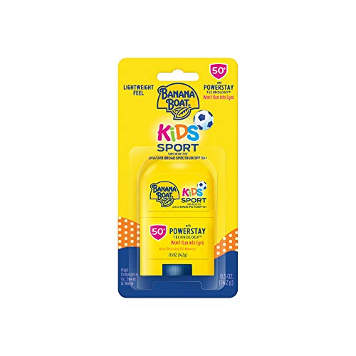 Banana Boat Kids Sport Sunscreen Stick SPF 50, 0.5oz | Travel Size Sunscreen, Kids Sunscreen, Kids Sunblock, Oxybenzone Free Sunscreen for Kids, Travel Sunscreen, Mini Sunscreen SPF 50, 0.5oz