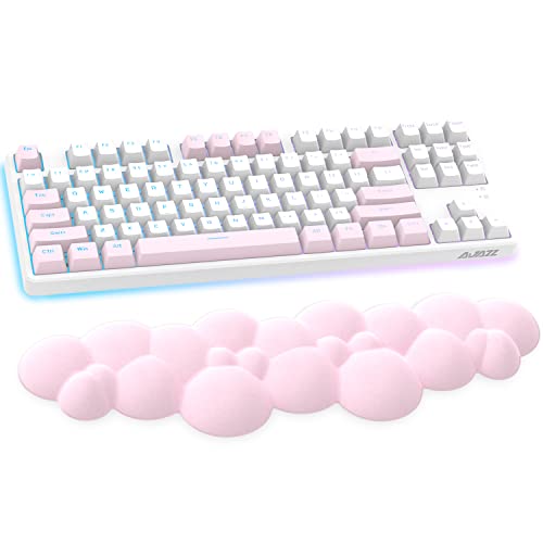 Gaming Keyboard Wrist Rest Pad,Memory Foam Palm Rest, Ergonomic Hand Rest for Computer Keyboard,Laptop,Mac,Lightweight for Easy Typing Pain Relief-Pink