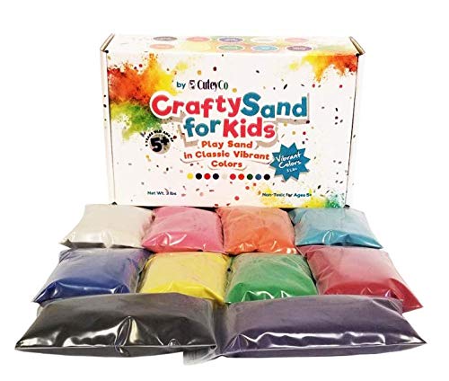 CuteyCo Crafty Sand for Kids - 10 Colors: 3 lbs of Vibrant Craft Sand & Play Sand
