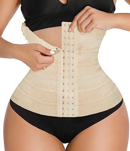 LODAY Compression Short Torso Waist Training Trainer Slimmer Body Shapewear(S, BEIGE)