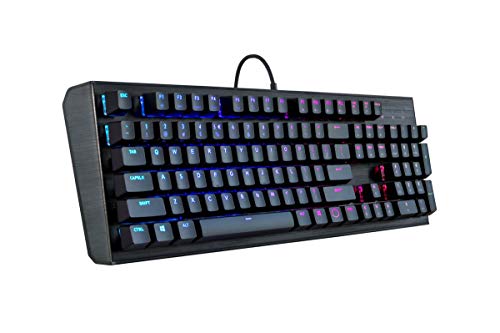 Home Styles Cooler Master CK552 Full Red Switch Gaming Keyboard with Aluminum Top, QWERTY