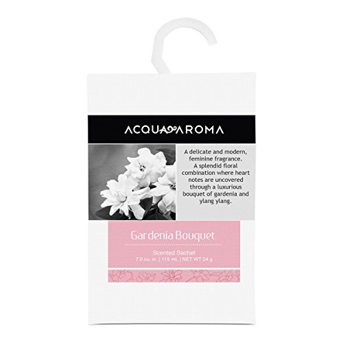 Acqua Aroma Gardenia Bouquet Scented Sachet 7.0 cu. in. (115mL/24g) - Pack of 3 Sachets