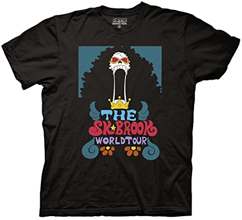 Ripple Junction One Piece Adult Unisex Brook World Tour Light Weight 100% Cotton Crew T-Shirt Large Black