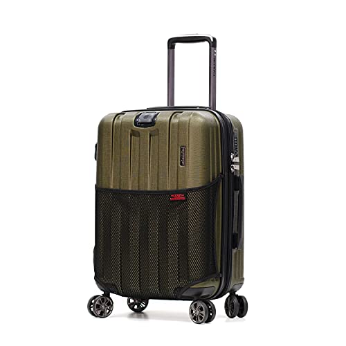 Olympia U.S.A. Sidewinder Expandable Hardshell Suitcase with TSA Lock, Available in 3-Piece Luggage Set/21-inch/25-inch/29-inch, Olive