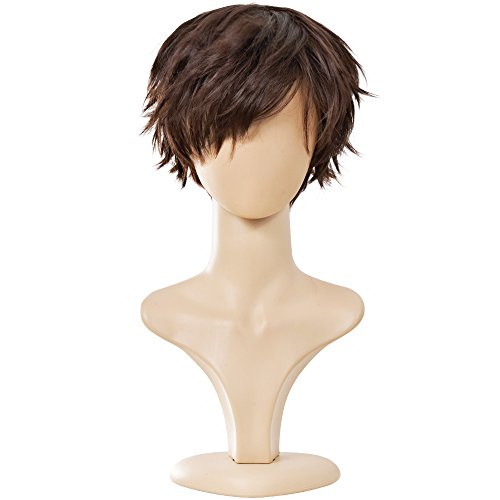Ecvtop Wigs for Mens' Death Note Male Short Hair Wig Costume Cosplay Wigs (Light Brown)
