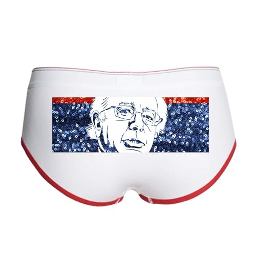 CafePress Bernie Sanders Women's Boy Brief Women's Boy Brief, Boyshort Panty Underwear with Novelty Design White/Red