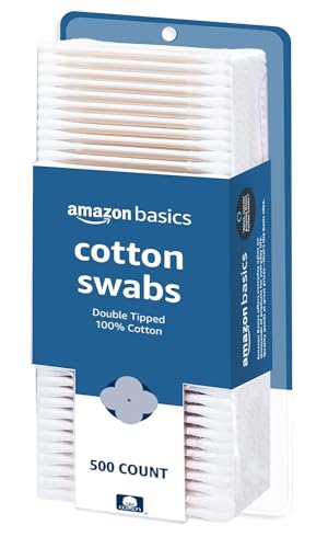 Amazon Basics Cotton Swabs, 500 Count