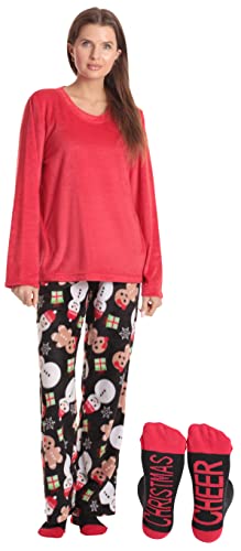 Just Love Womens Microfleece Pajama Pants Set with Socks 6734-10339-M