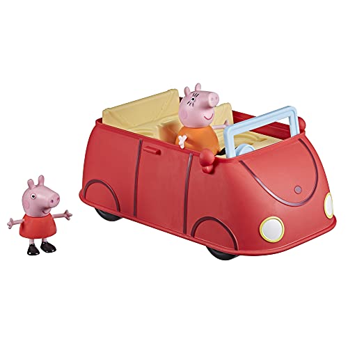 Peppa Pig Peppa’s Adventures Peppa’s Family Red Car Preschool Toy, Speech and Sound Effects, Includes 2 Figures, for Ages 3 and Up