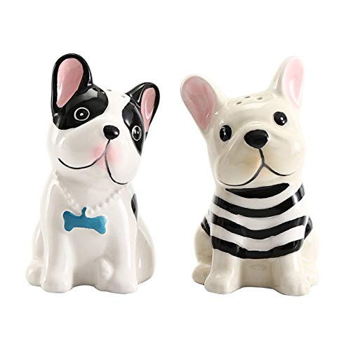 Bico Bull Dog Salt & Pepper Shaker Set, Handpainted, Dishwasher Safe