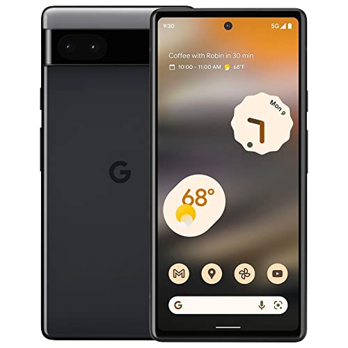 Google Pixel 6a 5G, US Version, 128GB, Charcoal - Unlocked (Renewed)