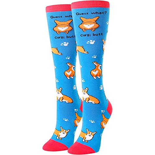 Zmart Funny Corgi Gifts for Corgi Lovers Women, Novelty Corgi Socks Gifts for Her