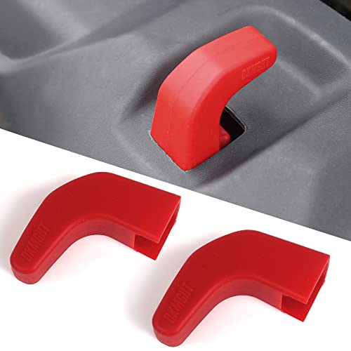 DKMGHT Factory Bumper Tow Hook Covers (Upgrade) for Jeep Wrangler JK JL Gladiator TJ, Red Tow Hook Protector Jeep Wrangler Accessories 2007-2022