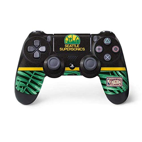 Skinit Decal Gaming Skin for PS4 Controller - Officially Licensed NBA Seattle Supersonics Retro Palms Design
