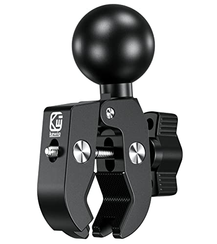 BRCOVAN Aluminum Alloy Handlebar Clamp Mount Base with 1.5'' TPU Ball for Rails 0.5'' to 1.75'' in Diameter, Compatible with RAM Mounts C Size 1.5 Inch Ball Double Socket Arm