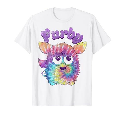 Furby Tie Dyed Cute Portrait Logo T-Shirt